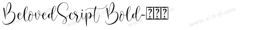 BelovedScript Bold字体转换